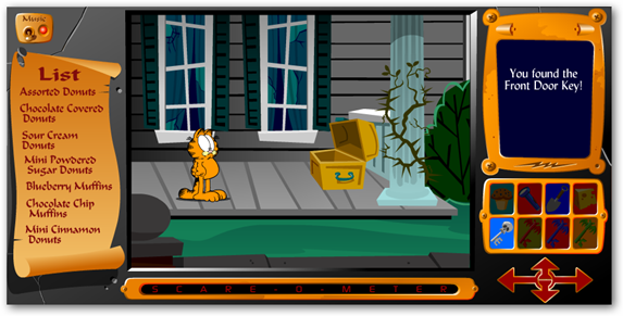 Garfield Scary Scavenger Hunt - Friv Games
